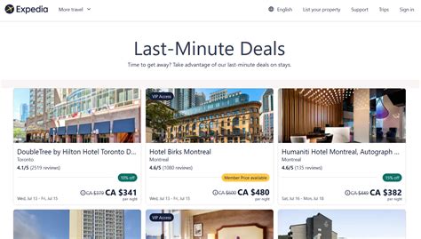 expedia last minute deals